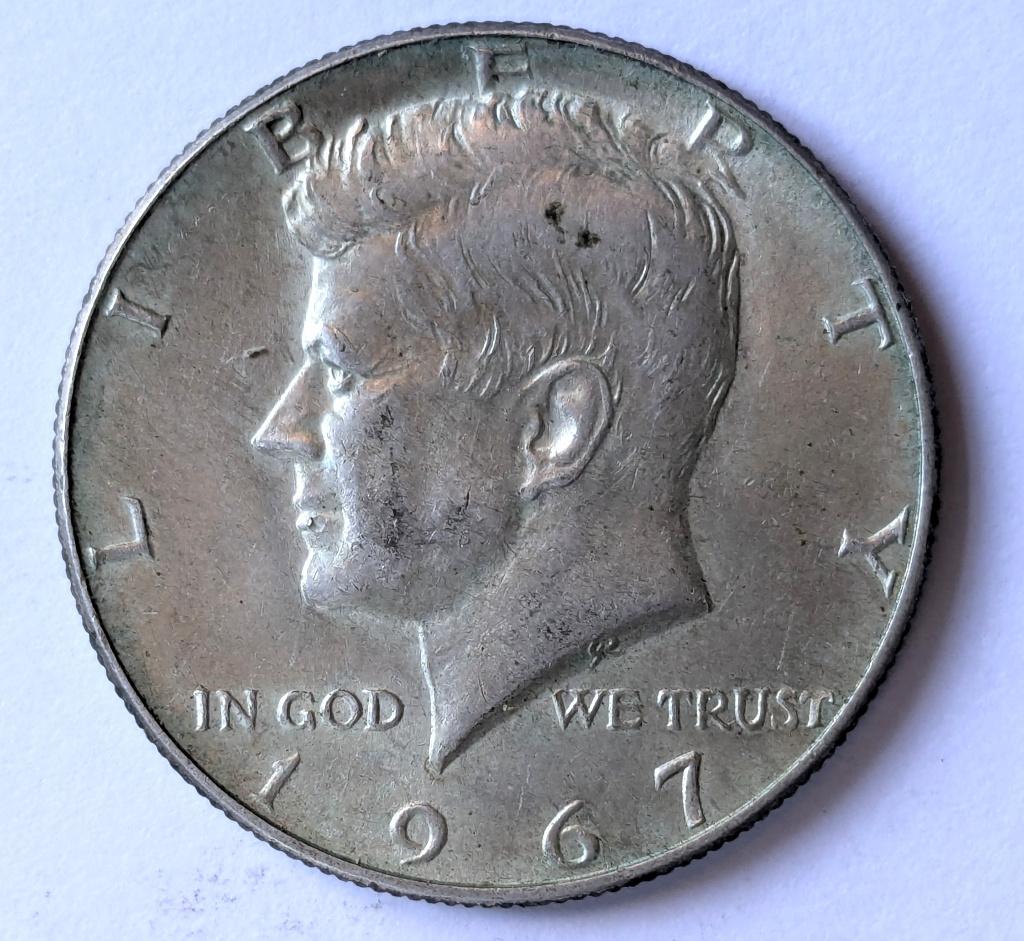 Monnaie USA : 1/2 dollar 1967 - Argent, Timbres & Monnaies, Enlèvement ou Envoi, Amérique du Nord, Monnaie en vrac, Argent