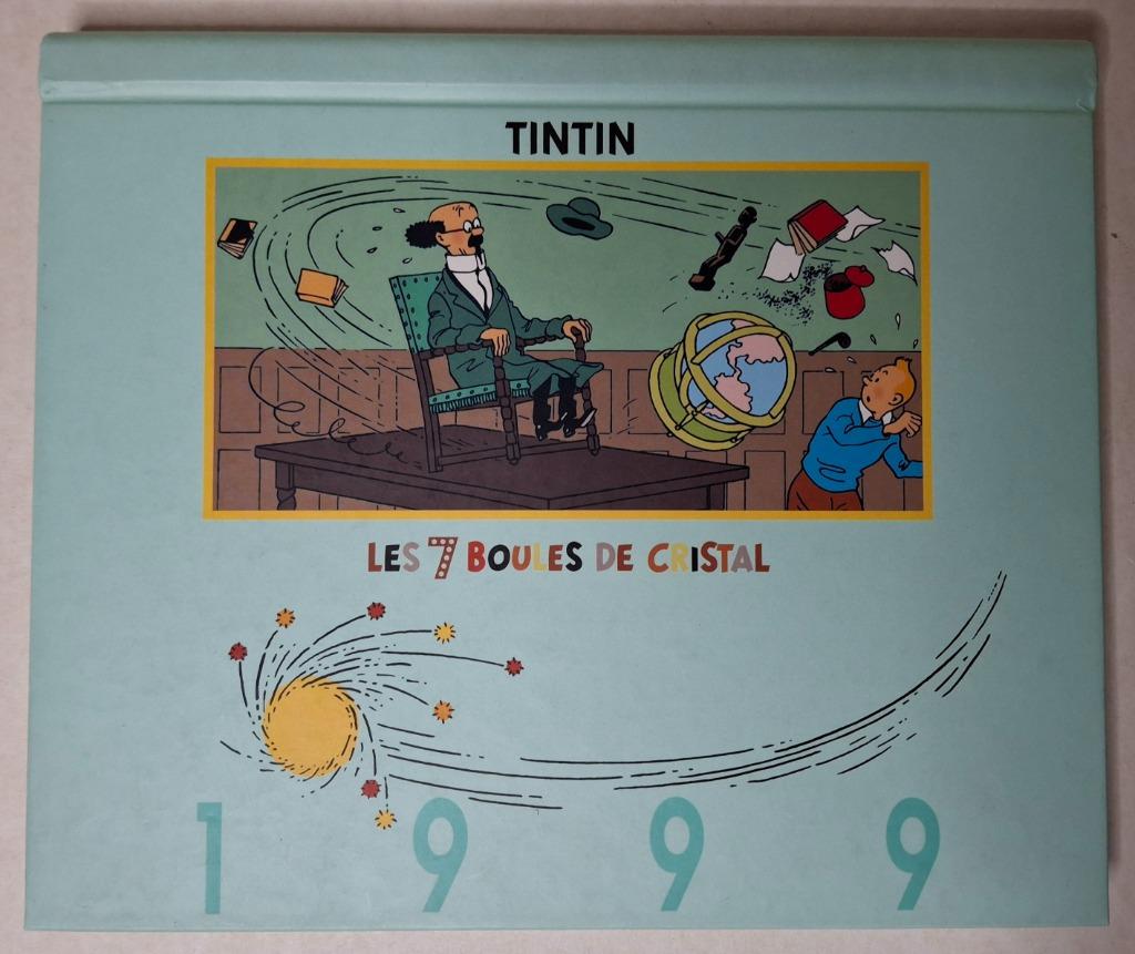 Calendrier Tintin 1999 - Les sept boules de cristal, Enlèvement ou Envoi, Tintin