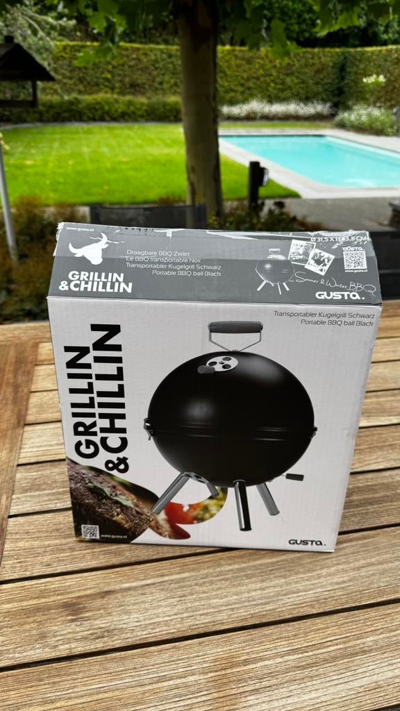 Gusta Draagbare BBQ - Grillin & Chillin, Ophalen of Verzenden, Nieuw