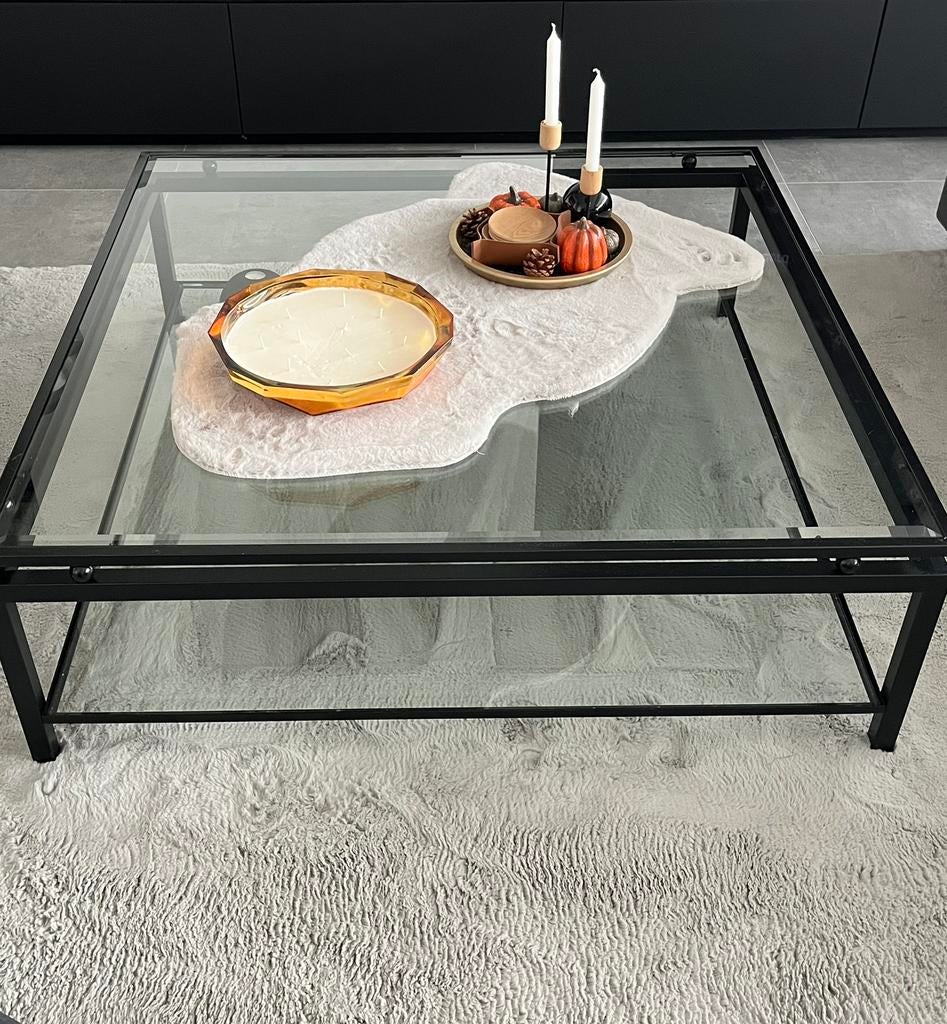 Table basse noire, Maison & Meubles, 100 à 150 cm, Moins de 50 cm, Carré, Enlèvement