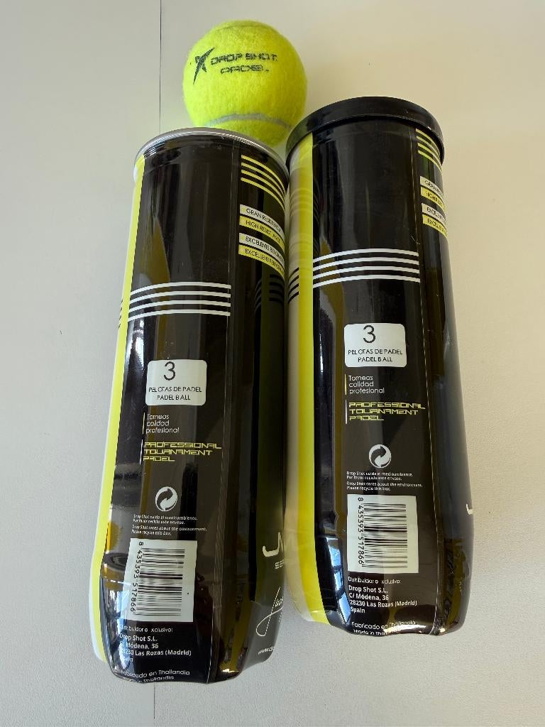Tube de 2 pièces avec 3 balles de padel, Sports & Fitness, Padel, Enlèvement ou Envoi, Comme neuf, Balles de padel