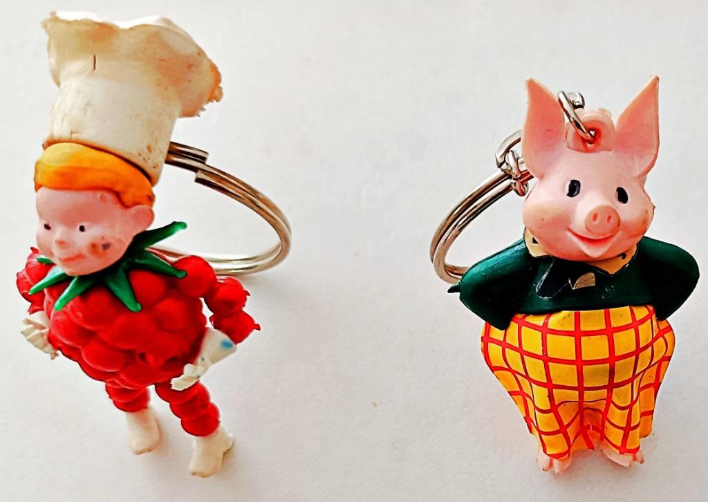 Porte-clés Flipje (Tiel) / Fruit Man ou Bertje Big, de 1966, Ophalen of Verzenden, Gebruikt, Knuffel of Figuurtje