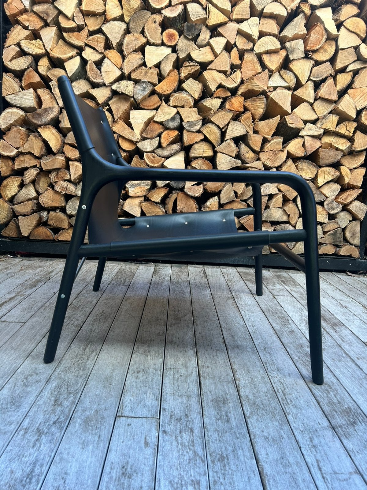 Bolia Lounge chair relax ottoman, Enlèvement ou Envoi, Utilisé, Bois