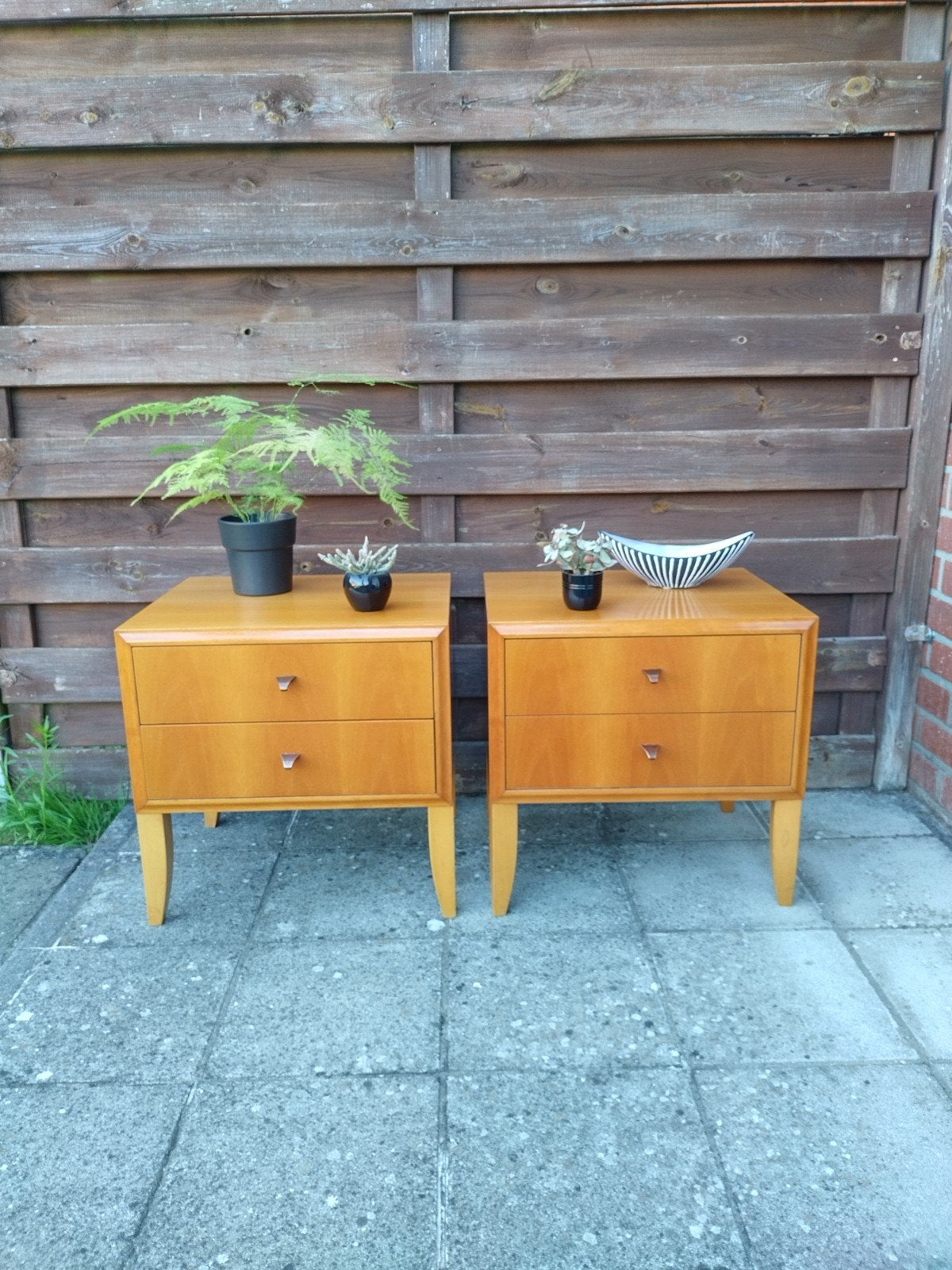 vintage nachtkastjes, Huis en Inrichting, Ophalen, Hout