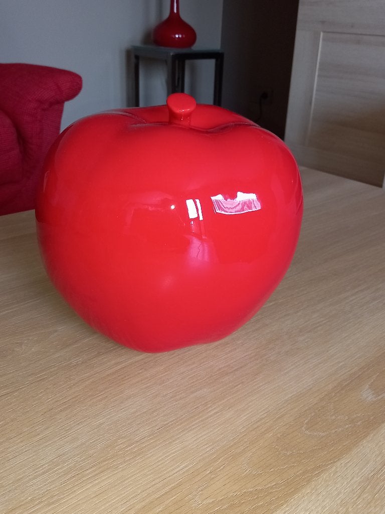 Décoration Pomme en céramique, Huis en Inrichting, Woonaccessoires | Vazen, Ophalen, Gebruikt, 22 cm, Steen/keramiek