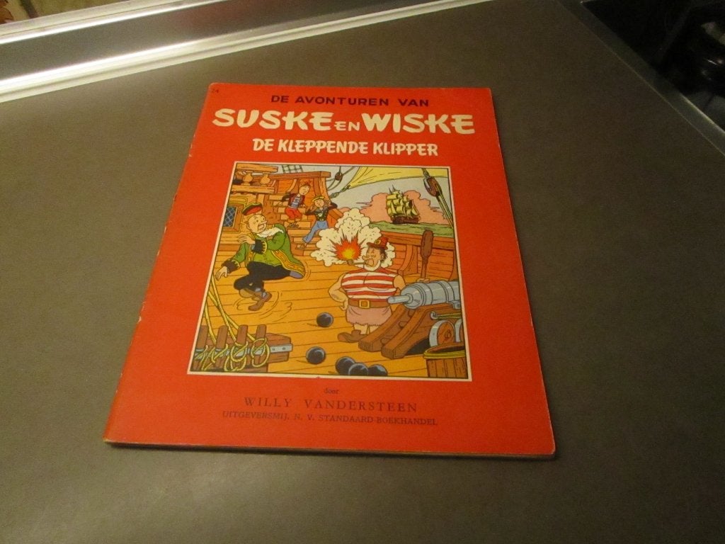 TOT WOENSDAG: Sus en Wis - De kleppende klipper - 1957, Boeken, Stripverhalen, Gelezen, Willy vandersteen, Eén stripboek, Ophalen of Verzenden
