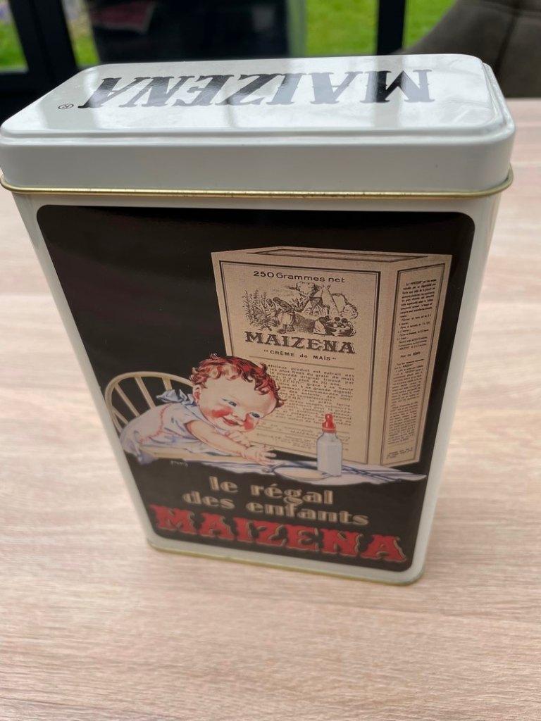 blikken doos: maïzena, vintage, Verzamelen, Ophalen of Verzenden