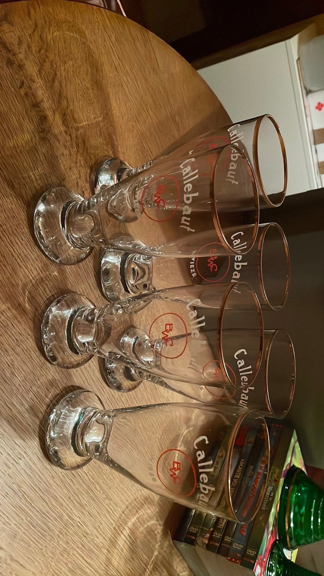 6 glazen brouwerij callebaut Wieze, Collections, Verres & Petits Verres, Enlèvement, Comme neuf, Verre à bière
