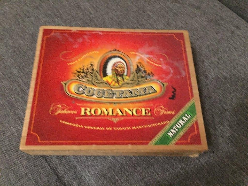 Houten sigaren kistje Cogetama Romance, Ophalen of Verzenden, Zo goed als nieuw, Tabaksdoos of Verpakking