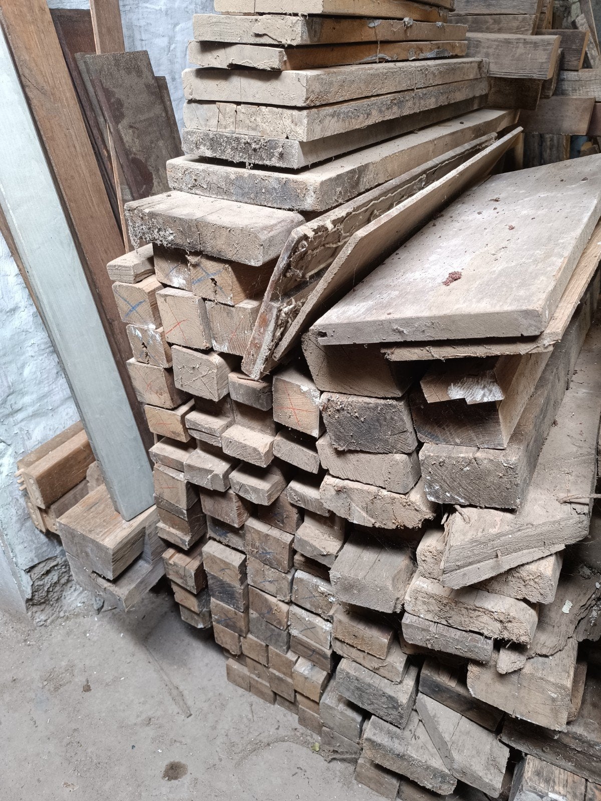 antieke eiken kinder balken, Ophalen, Eiken