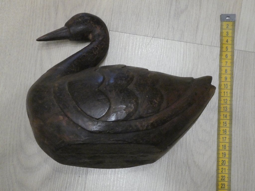 Canard en bois vintage, Enlèvement, Fait main, Bois, Statue