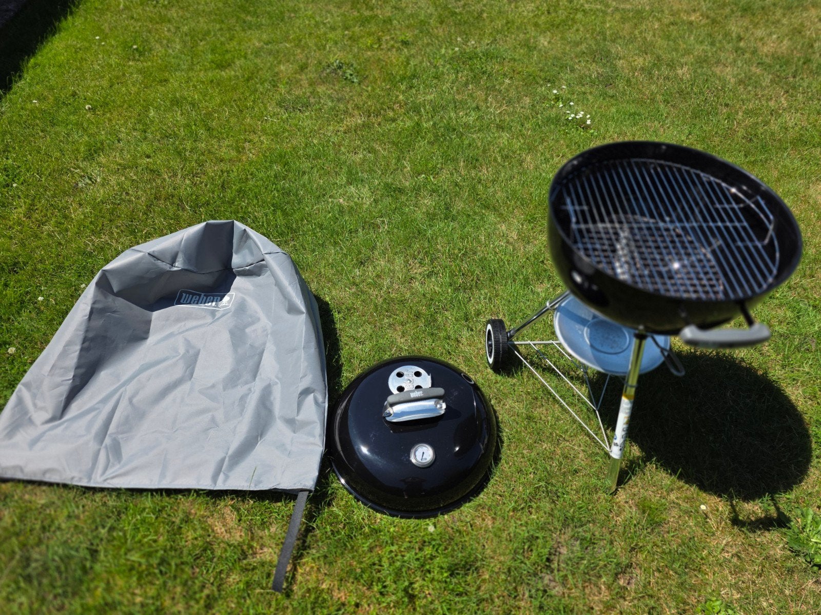 Weber Original Kettle 47cm + beschermhoes, Tuin en Terras, Houtskoolbarbecues, Ophalen, Gebruikt, Weber, Met accessoires