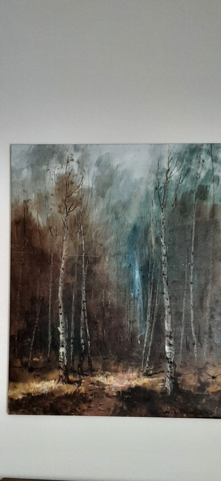Geschilderd bos op doek, Enlèvement