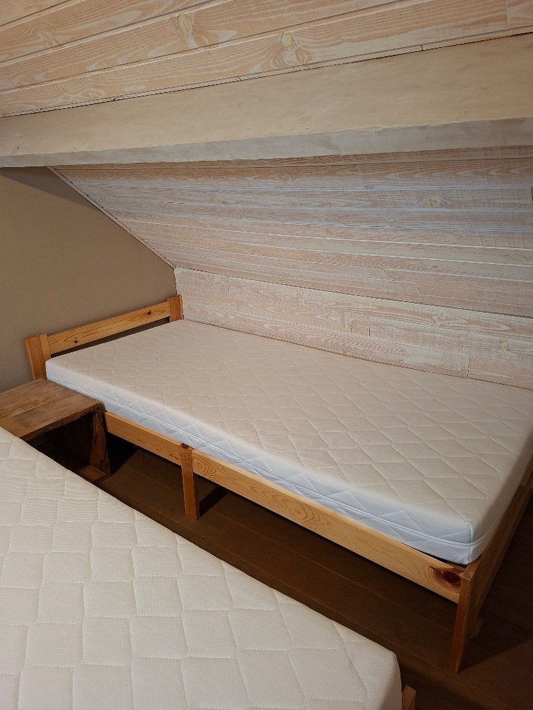 lit simple + matelas, Enfants & Bébés, Neuf, Sommier à lattes, 85 à 100 cm, Enlèvement