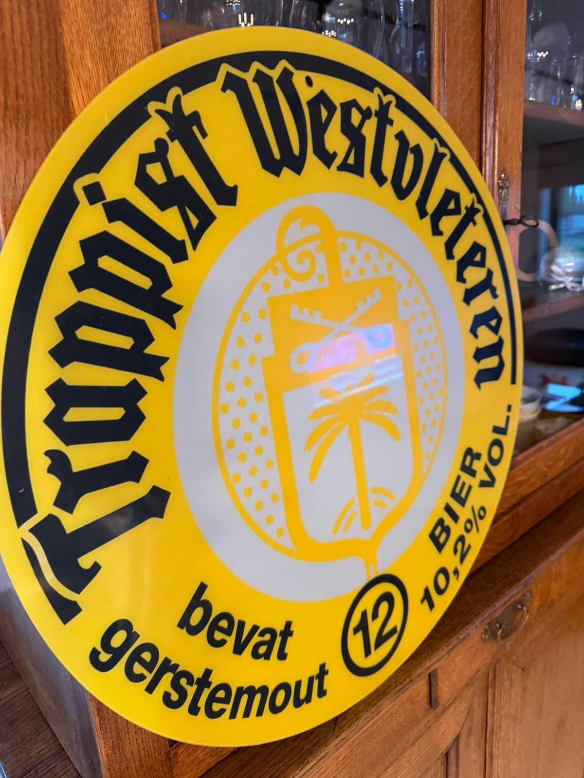 Groot acryl hoogglans reclamebord Westvleteren retro mancave, Verzamelen, Ophalen of Verzenden, Nieuw, Reclamebord, Plaat of Schild