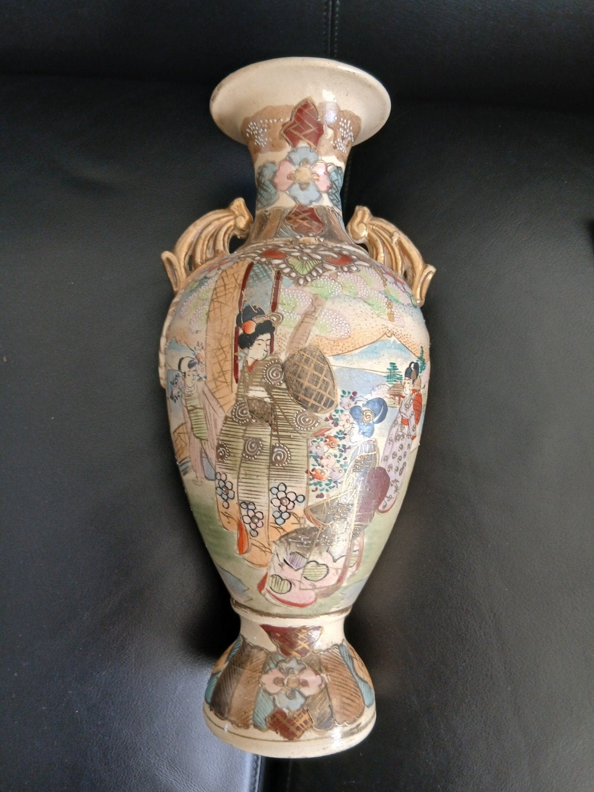 oude Japanse satsuma-vaas, Ophalen of Verzenden