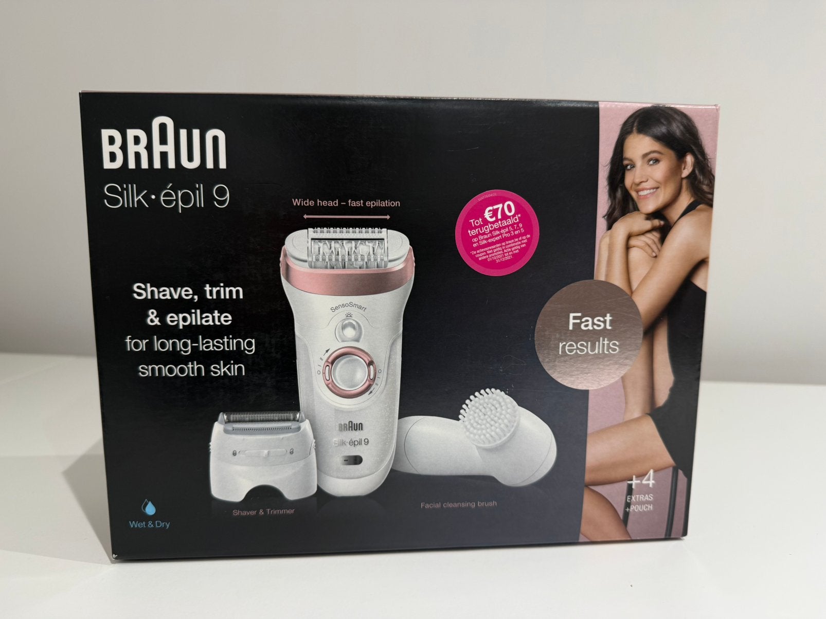 Braun Silk-épil 9 - Nieuw - Body Grooming en Face Cleansing, Ophalen of Verzenden, Nieuw, Scheren en Epileren