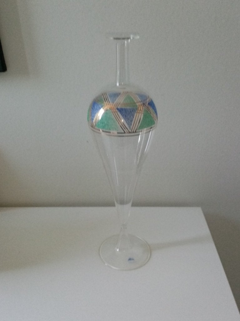 Art Deco Vaas  ( super licht glas) italie, Ophalen
