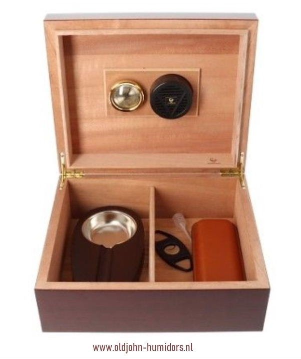 HUMIDOR STARTSET GIFTSET MET ASBAK LEREN KOKER KNIPPER   h73, Verzamelen, Verzenden, Nieuw, Tabaksdoos of Verpakking