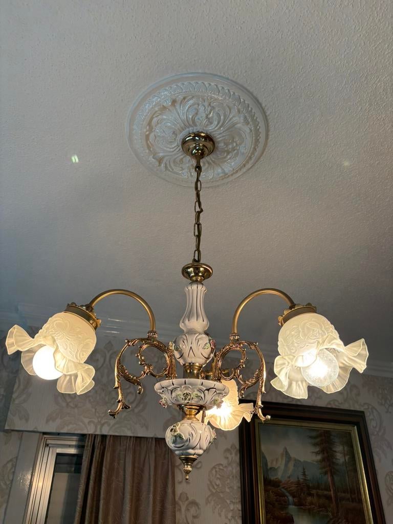Twee vintage lusters, Huis en Inrichting, Ophalen, Gebruikt