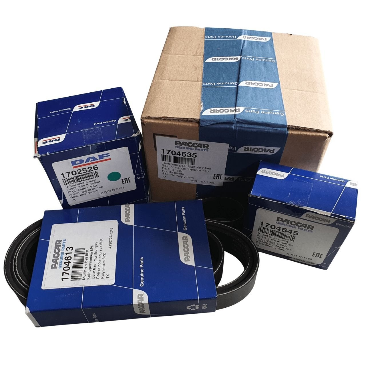 DAF SPANROL MET POLY-V RIEMSET 8-RIB (8PK) | 1706837, Autos : Pièces & Accessoires, Pièces camion, DAF, Moteur et Accessoires
