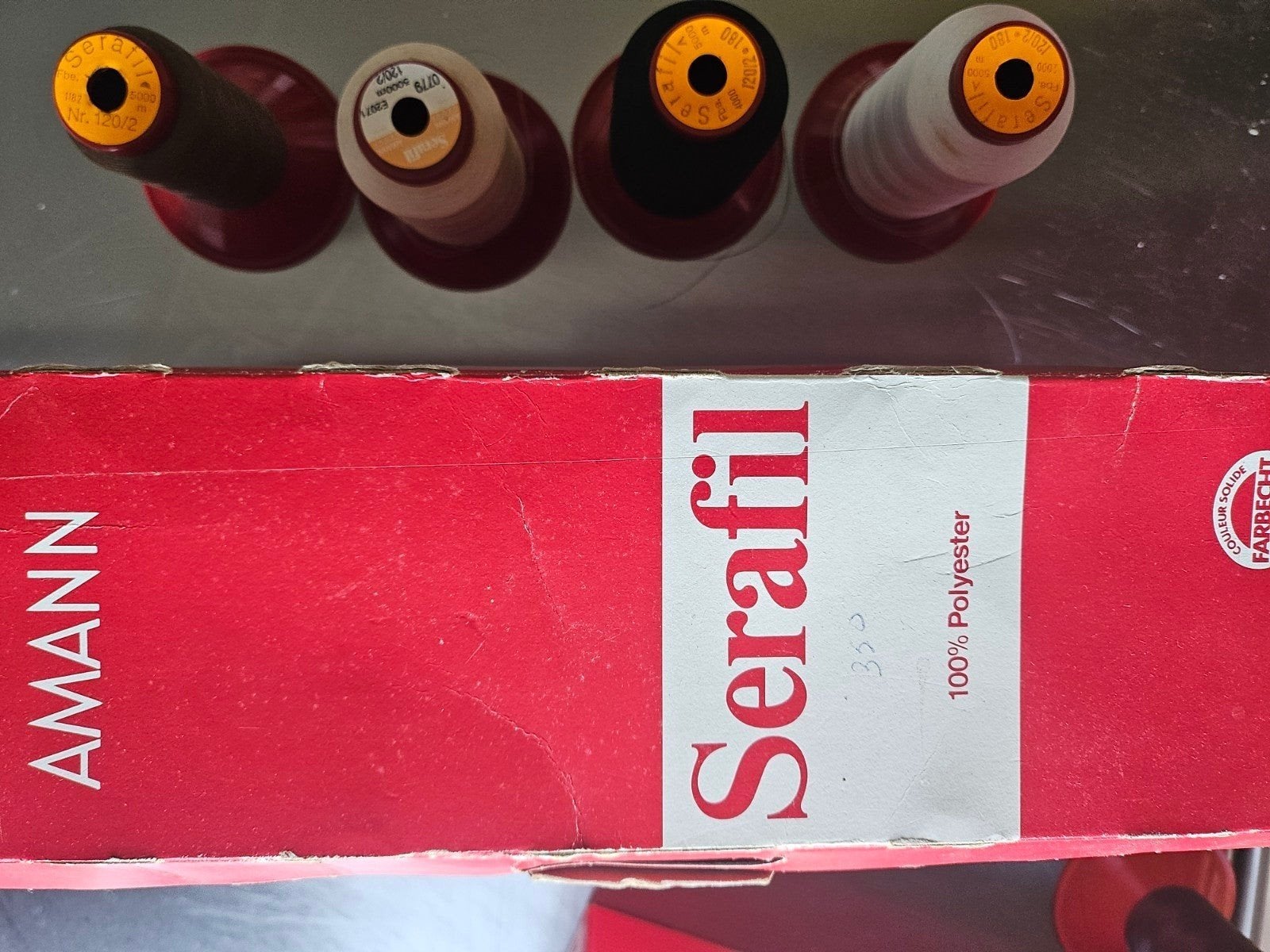 10 stuks amann serafil 5000 m gratis bij overlock brother, Ophalen, Brother