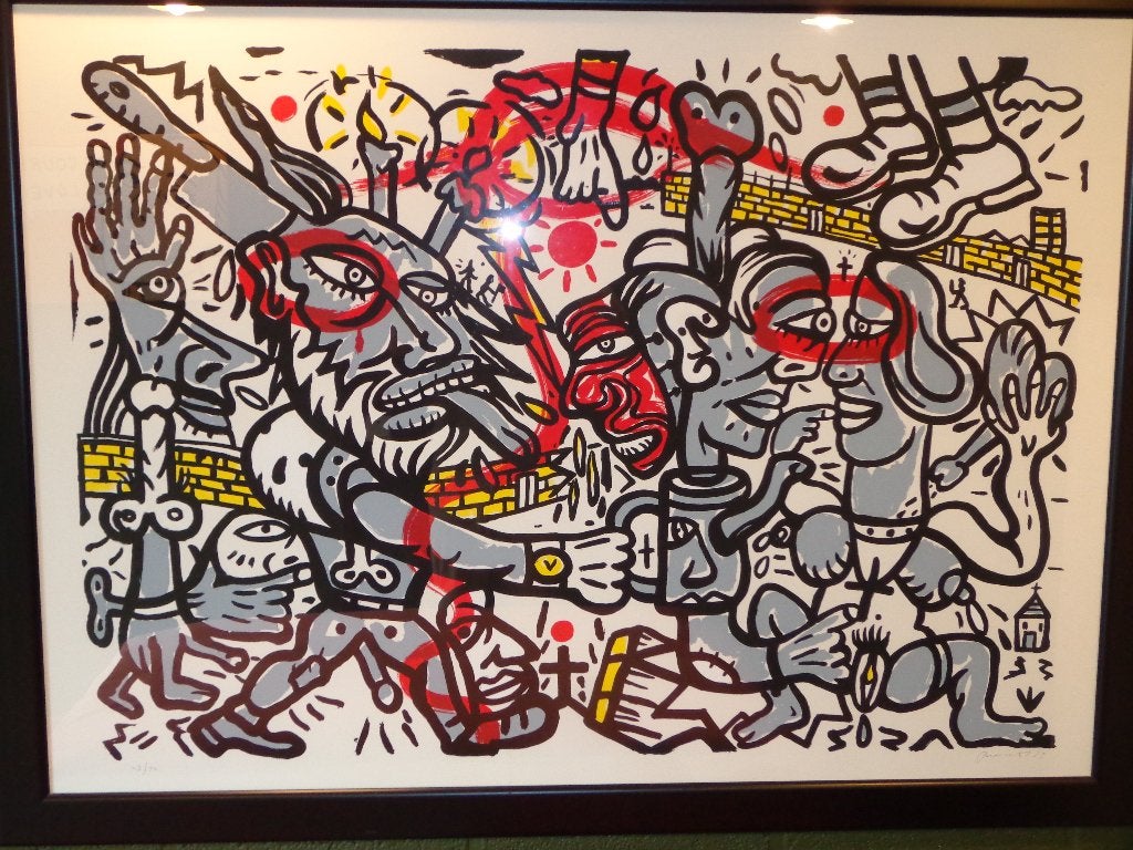 Fred Bervoets  kleurzeefdruk op papier, Antiek en Kunst, Ophalen