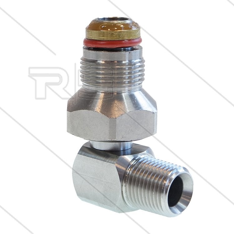 RVS Haakse Swivel BGX 1/2-3/4 inch 400 Bar, Verzenden