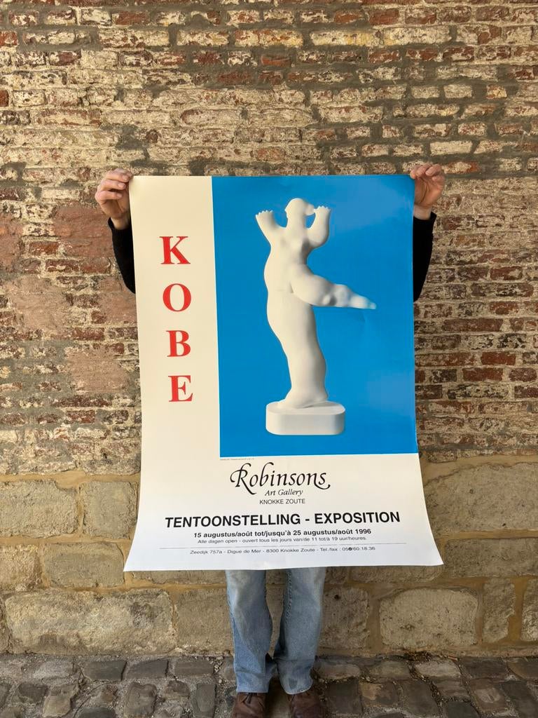 Poster van tentoonstelling van Kobe te Knokke (1996), Ophalen of Verzenden