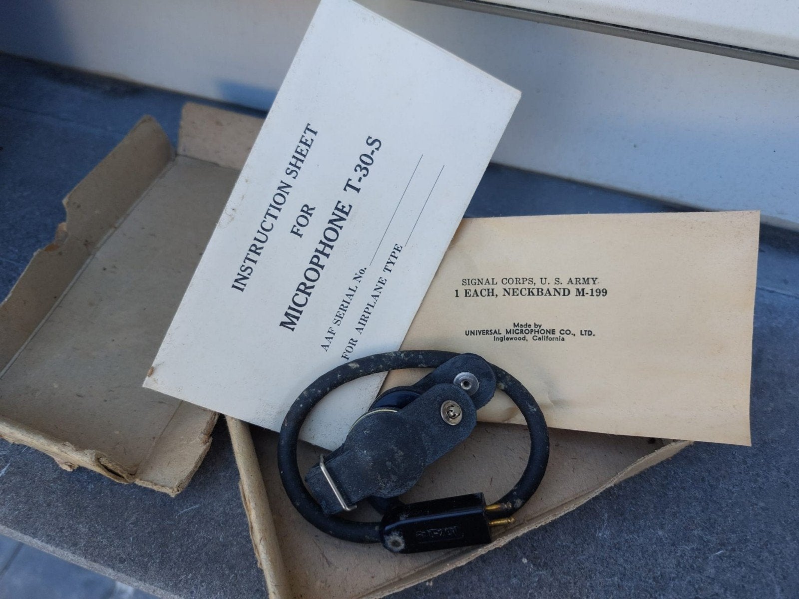 Microphone de gorge T-30-S de l'armée américaine pendant la, Collections, Objets militaires | Seconde Guerre mondiale, Enlèvement ou Envoi
