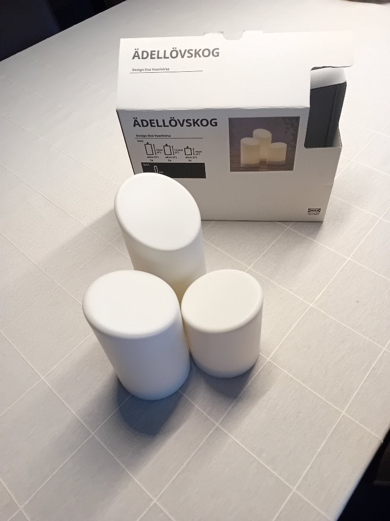 kaarsen op batterij, Huis en Inrichting, Ophalen, Kunststof, Wit, IKEA