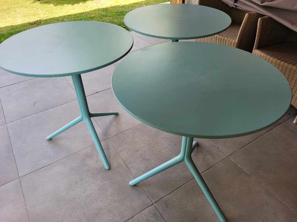 terrastafel(s) Pedrali Elliot 5470- Italiaans design, Tuin en Terras, Ophalen, Gebruikt, Rond, Aluminium