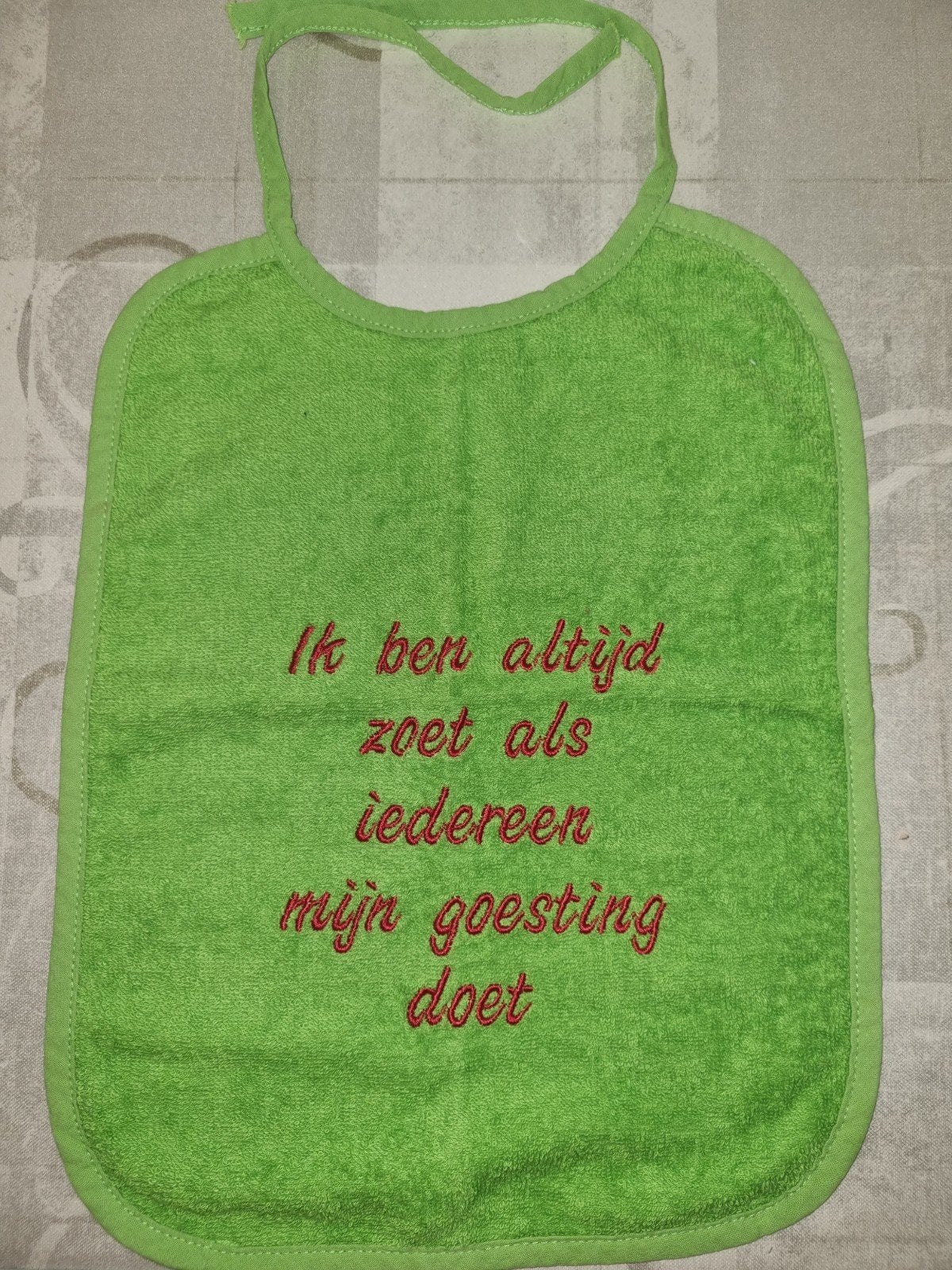 slabbertje, Ophalen