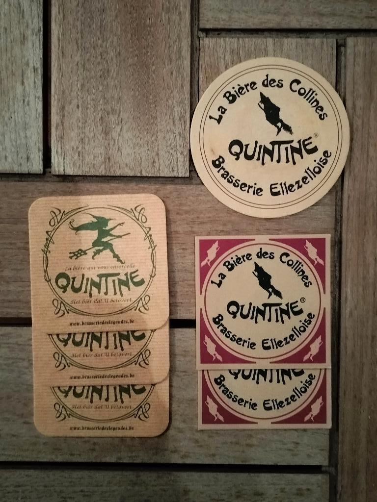 OUDE BIERKAARTEN / BIERVILTJES LOT QUINTINE, Verzamelen, Ophalen of Verzenden