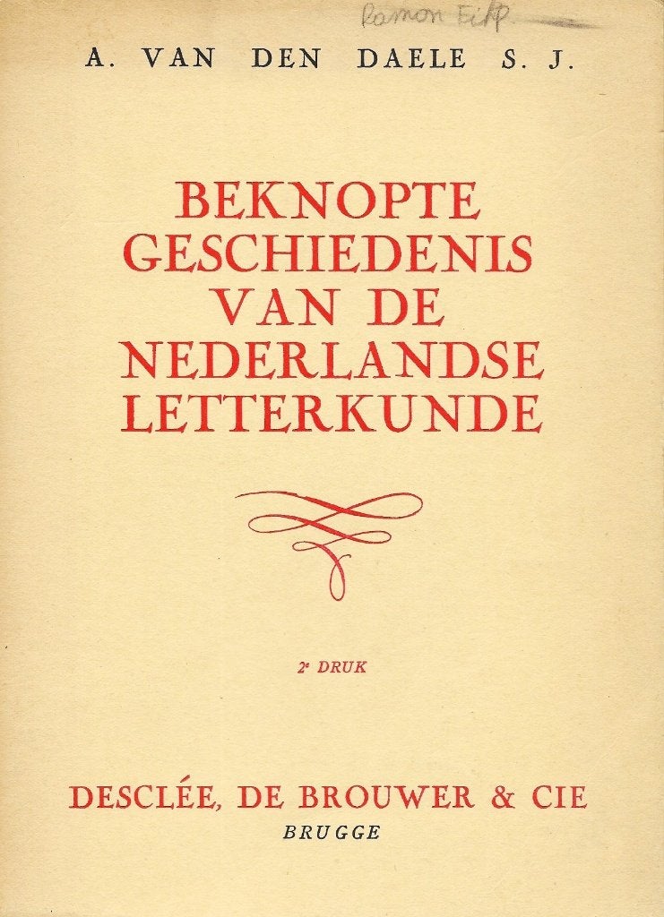 1950 - VAN DEN DAELE - Geschiedenis Nederlandse Letterkunde, Boeken, Verzenden, Gelezen, Niet van toepassing, A. VAN DEN DAELE