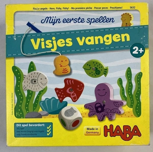 HABA Mijn eerste spellen Visjes vangen kinderspel compleet, Kinderen en Baby's, Verzenden, Zo goed als nieuw