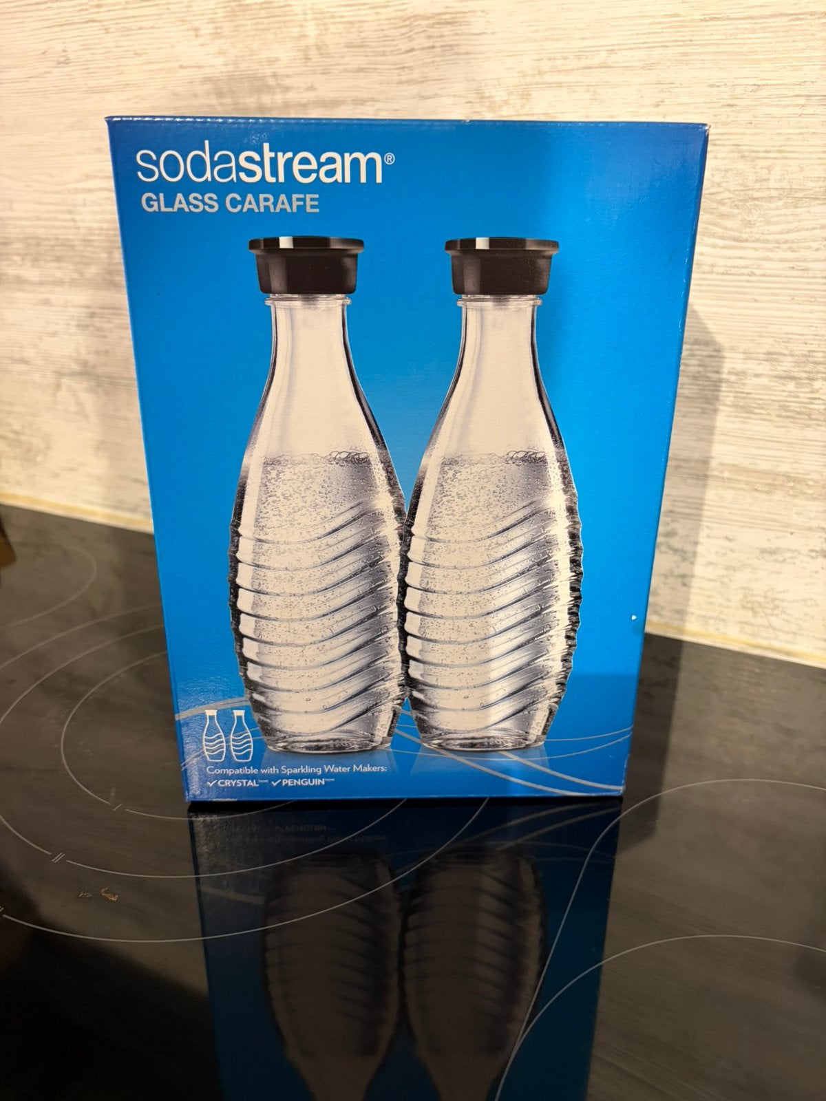 Lot de 2 carafes en verre SODASTREAM neuves, Enlèvement, Comme neuf