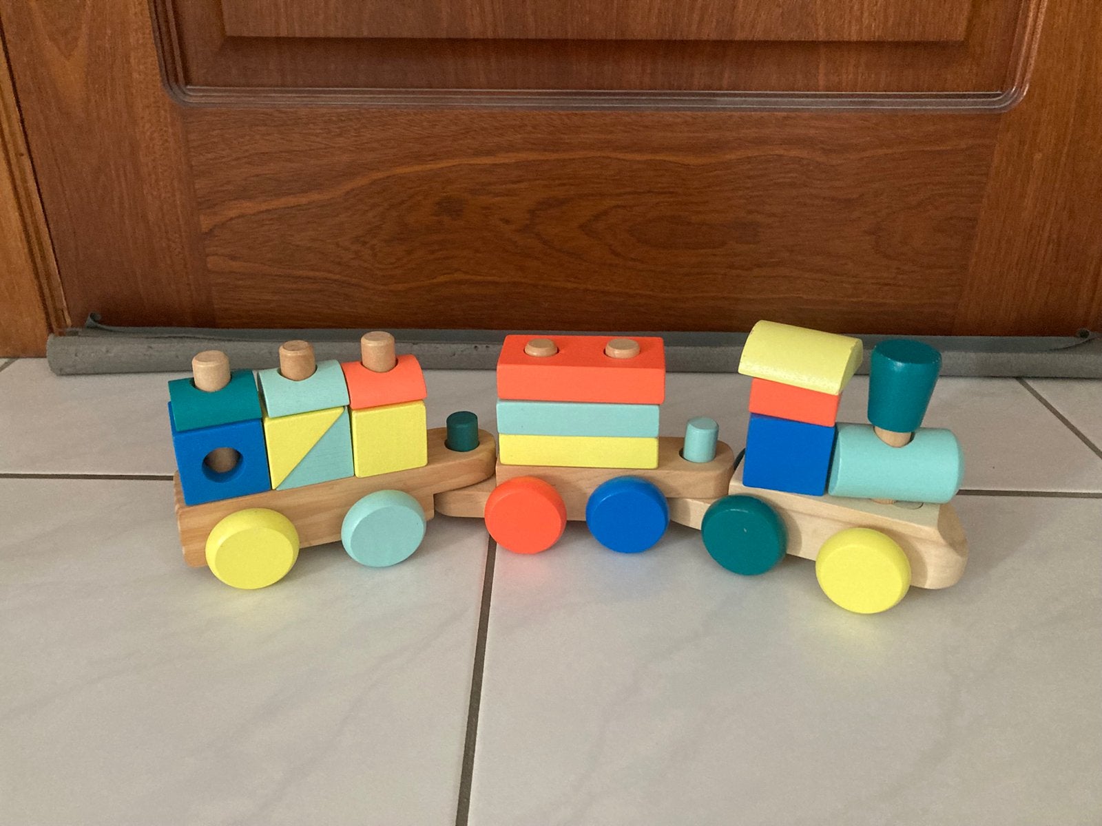 Houten trein, Kinderen en Baby's, Speelgoed | Houten speelgoed, Ophalen of Verzenden, Gebruikt, Overige typen