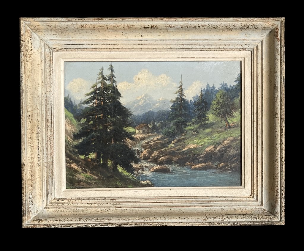 Lucien Chanay (1919-2000) Huile originale sur panneau 35x45, Antiquités & Art, Art | Peinture | Classique, Enlèvement ou Envoi