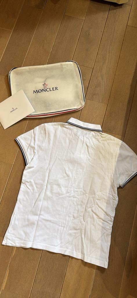 Moncler polo mannan, Ophalen of Verzenden, Zo goed als nieuw, Maat 48/50 (M), Wit