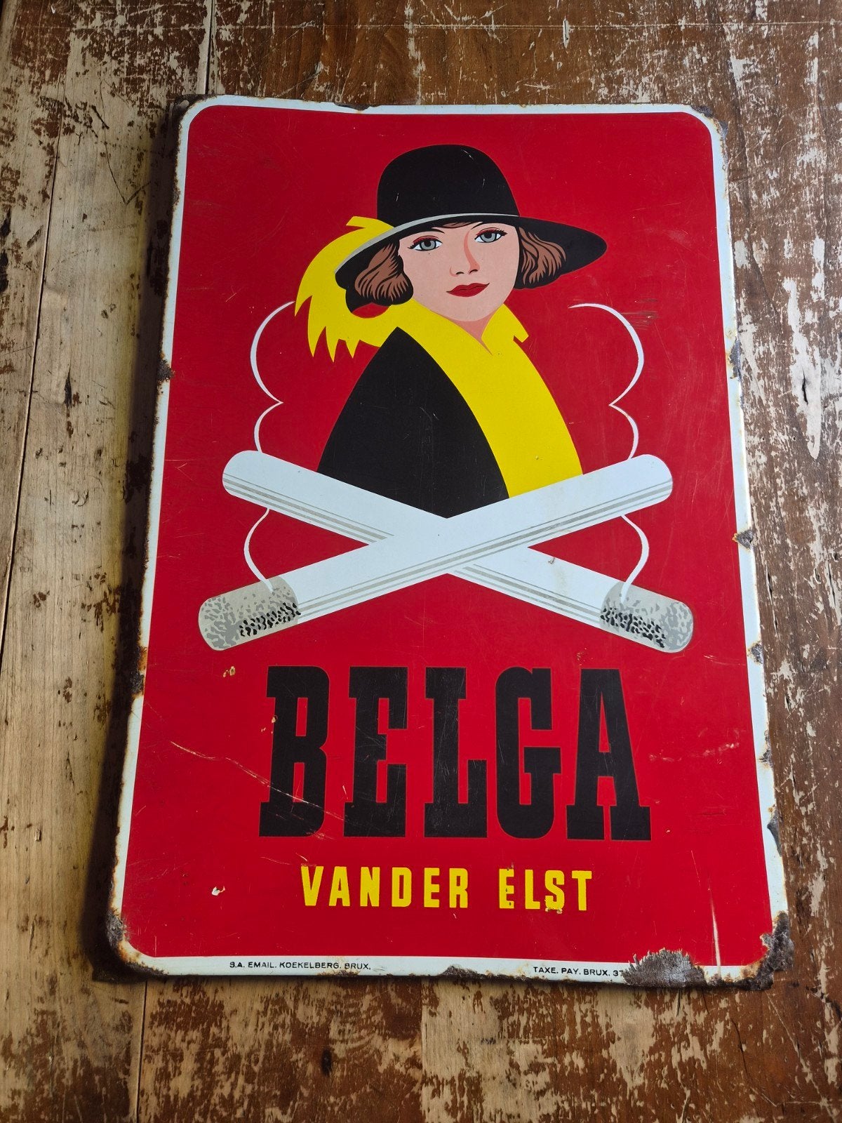 plaque emaillee belga, Collections, Marques & Objets publicitaires, Enlèvement ou Envoi, Utilisé
