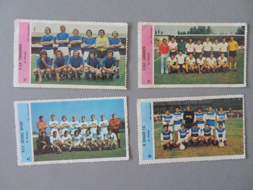 4 oude chromo,s Tongeren , Dessel , Dinant , Lokeren, Verzamelen, Ophalen of Verzenden, Zo goed als nieuw, Poster, Plaatje of Sticker