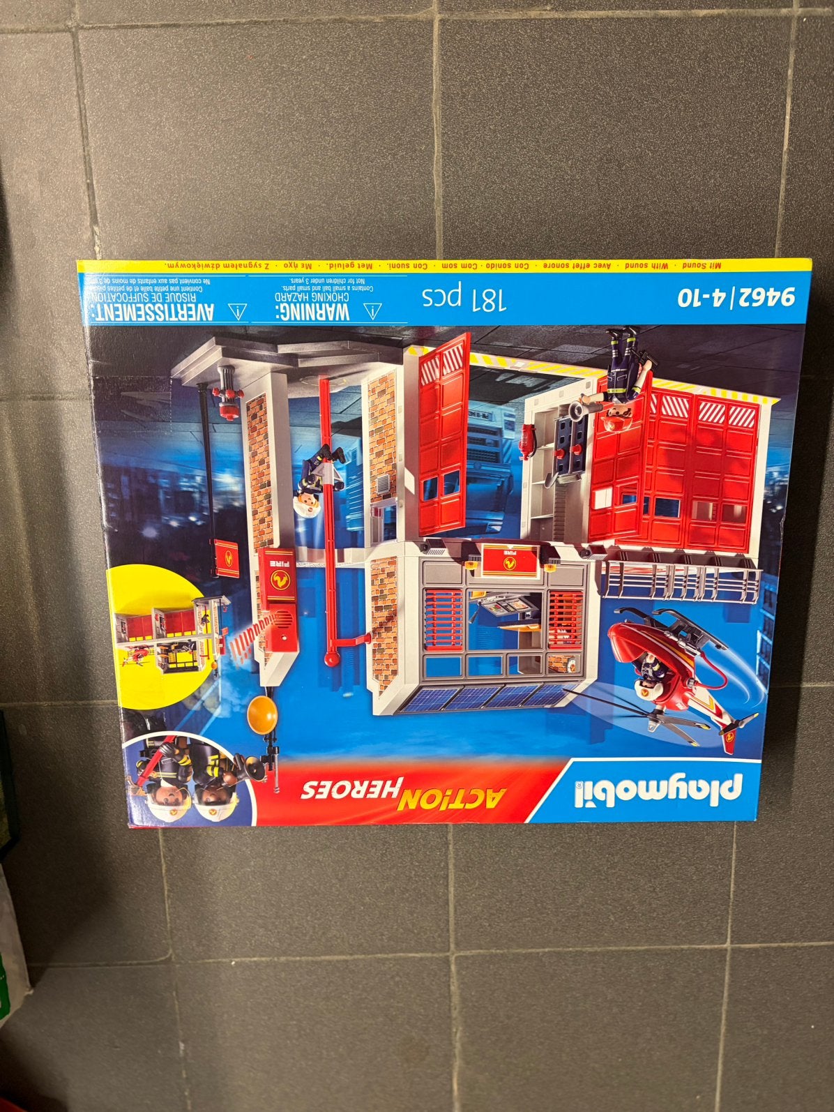 Caserne de pompiers Playmobil, Bâtiment, Comme neuf, City action, Kit complet