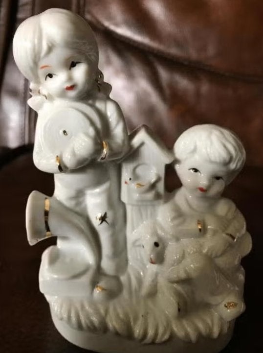 Vintage porseleinen beeldje, Ophalen of Verzenden, Zo goed als nieuw, Mens