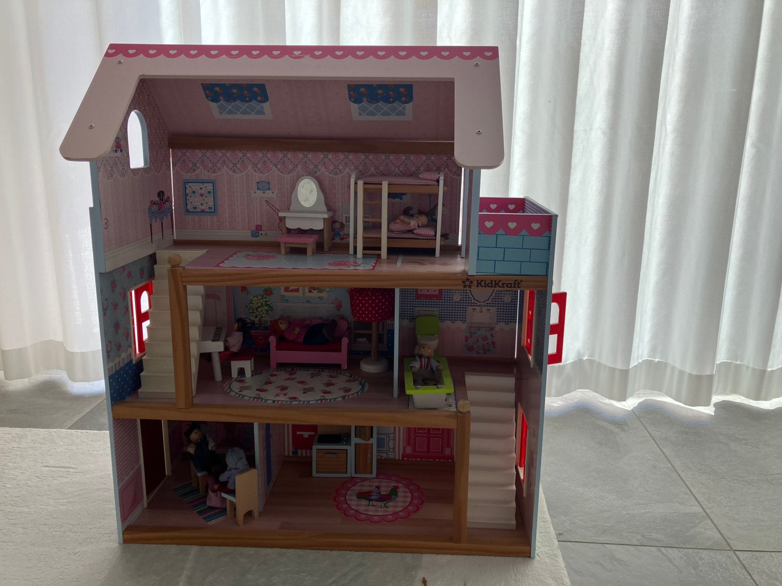 Houten poppenhuis, Ophalen, Gebruikt, Poppenhuis