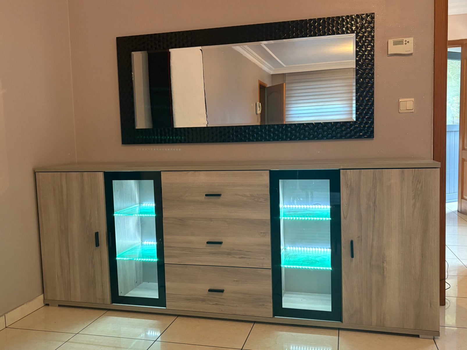 Dressoir + spiegel en tv kast, Enlèvement, Comme neuf