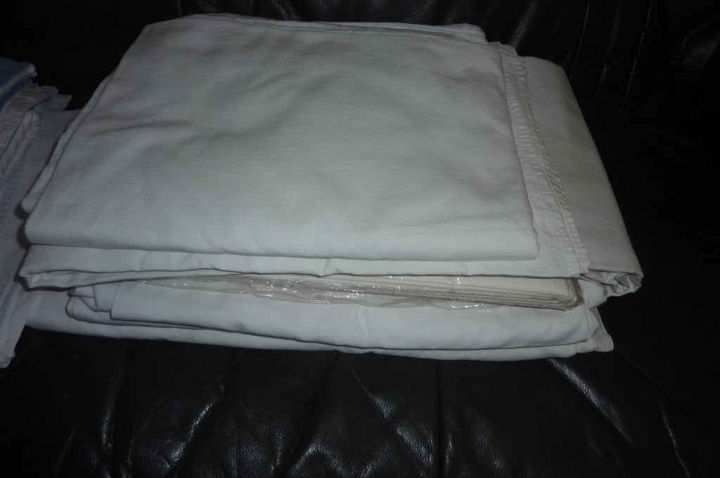 DRAPS EN COTON BLANC, Enlèvement, Coton, Blanc, Deux personnes