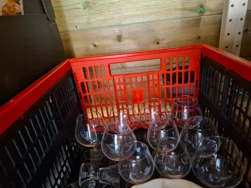 Cognac glazen, Ophalen