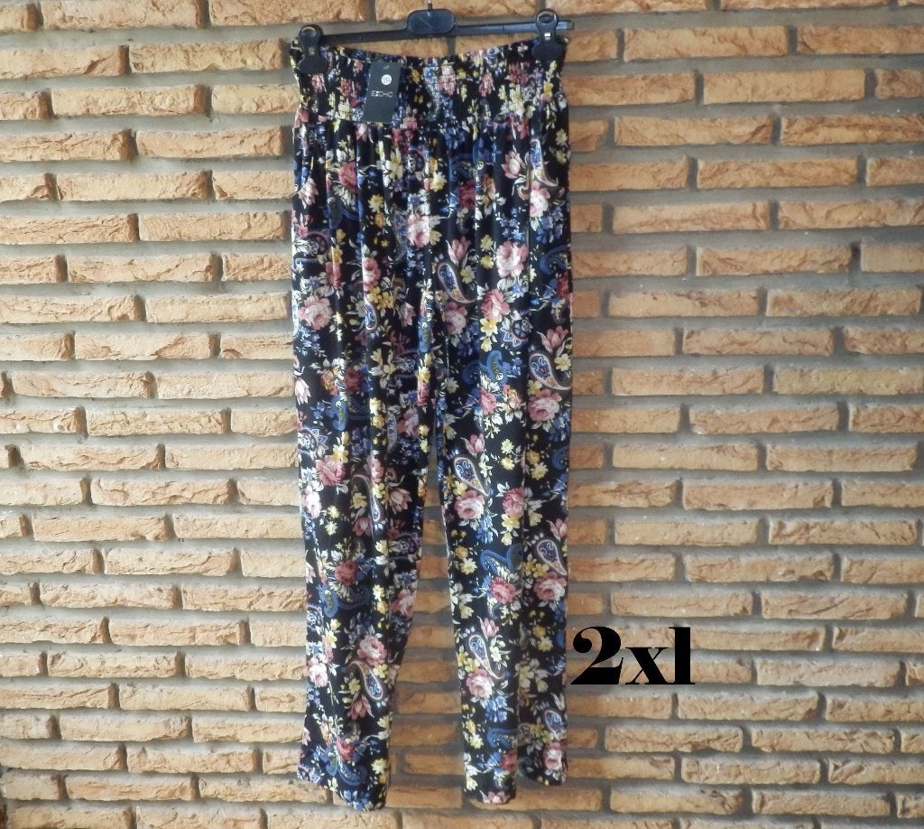 (88) - pantalon femme t.2xl bleu - echic - neuf, Kleding | Dames, Broeken en Pantalons, Nieuw, Maat 42/44 (L), Blauw, Lang, Ophalen of Verzenden