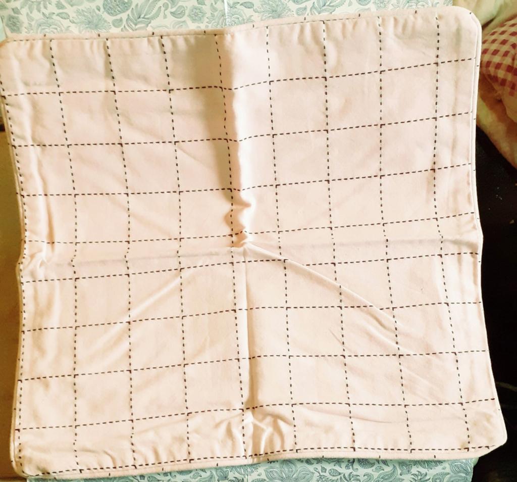 housse de coussin de 40x40 neuve rose clair surpiqure noir, Enlèvement ou Envoi, Neuf, Rose, Carré